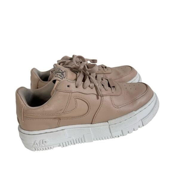 Nike Air Force 1 'Pixel Particle Beige (Beige / Blush Pink) Size 6 - Picture 8 of 12